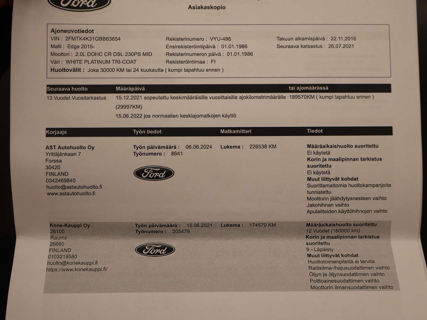 FORD Edge 2016