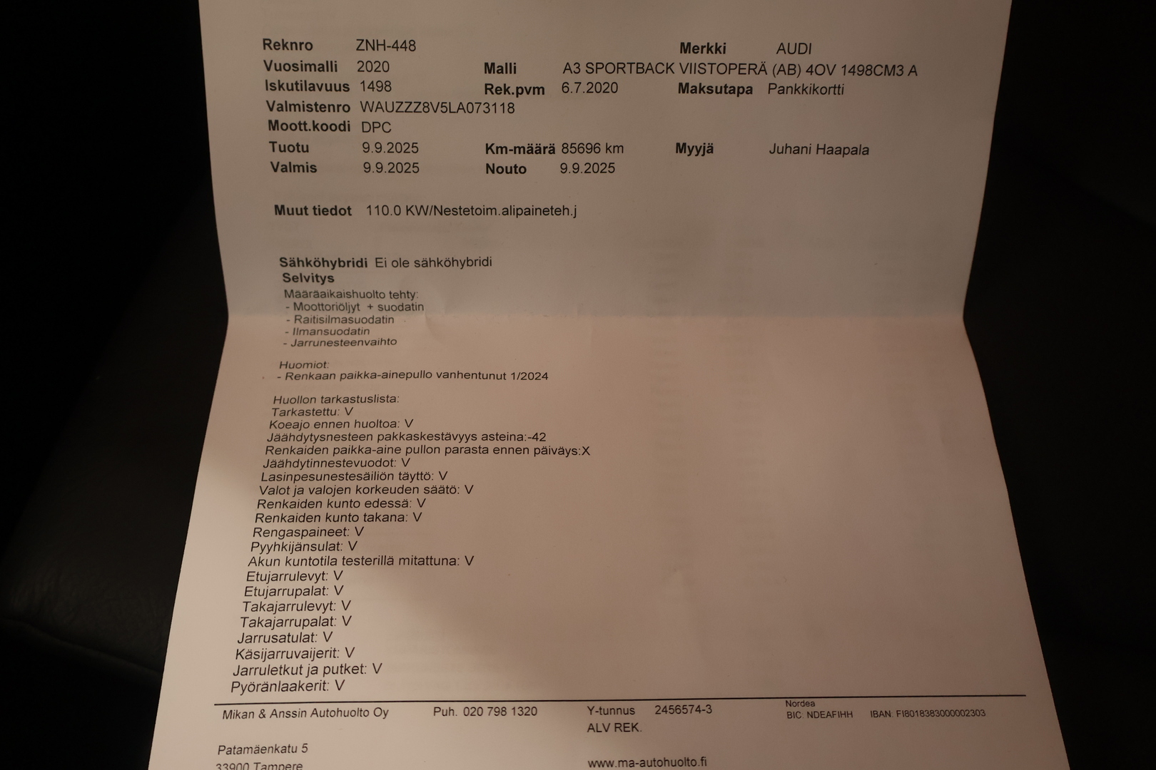 AUDI A3 2020