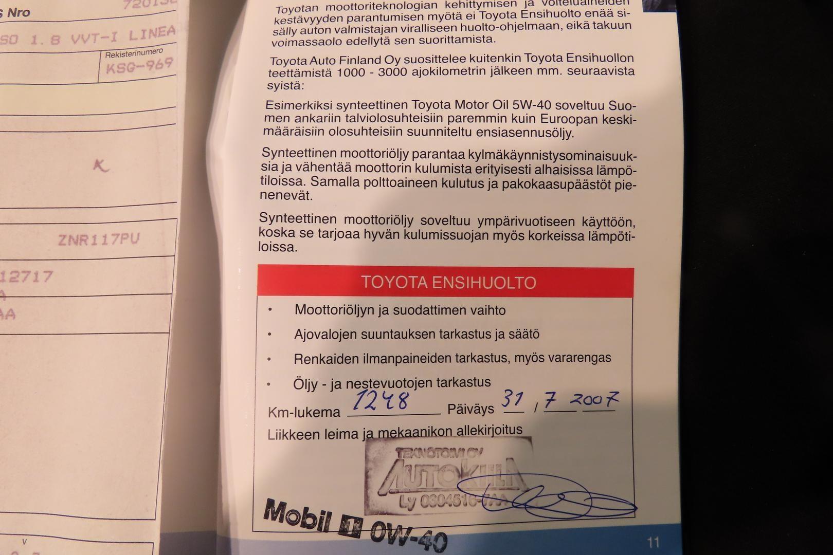 TOYOTA COROLLA VERSO 2007
