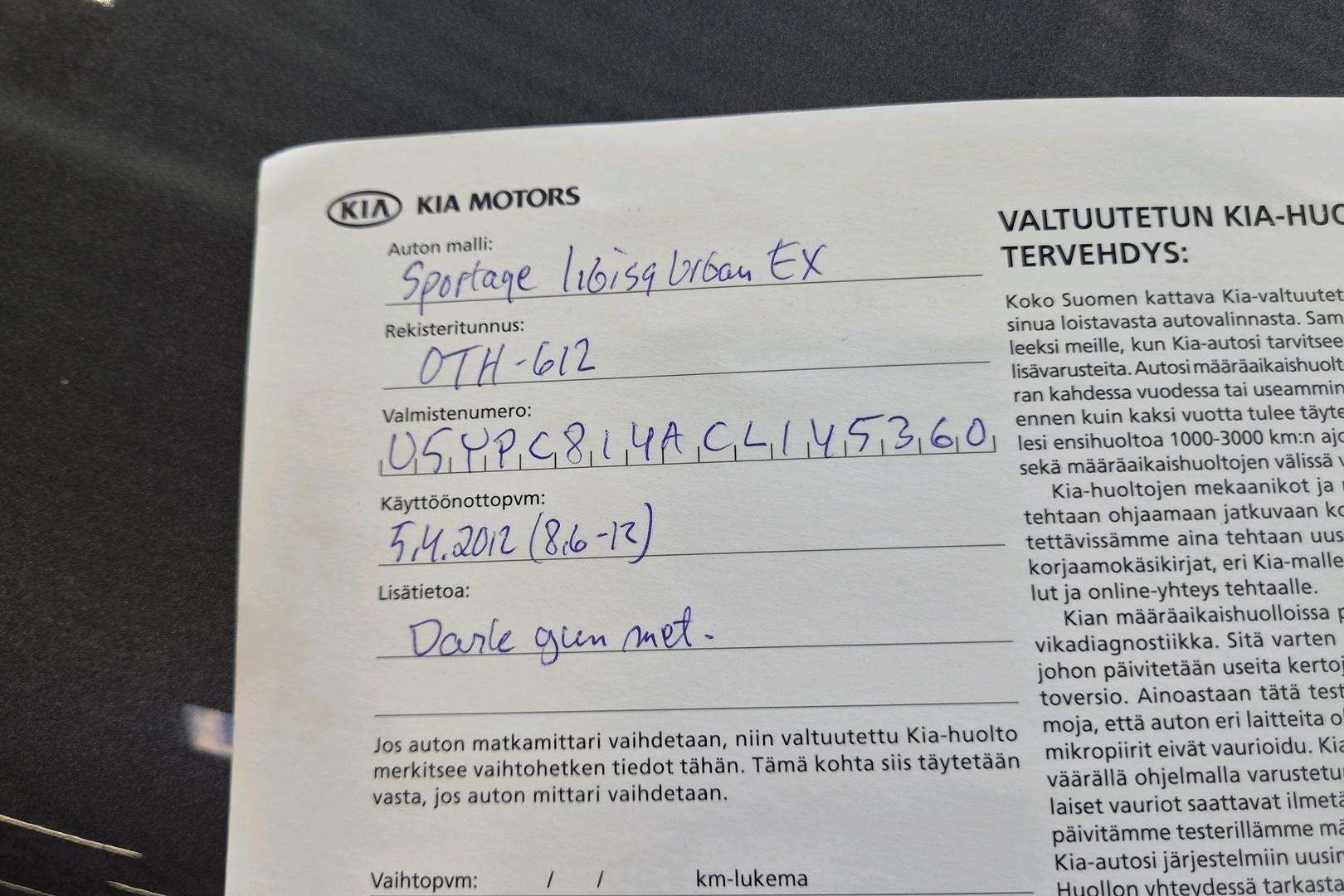 KIA SPORTAGE 2012