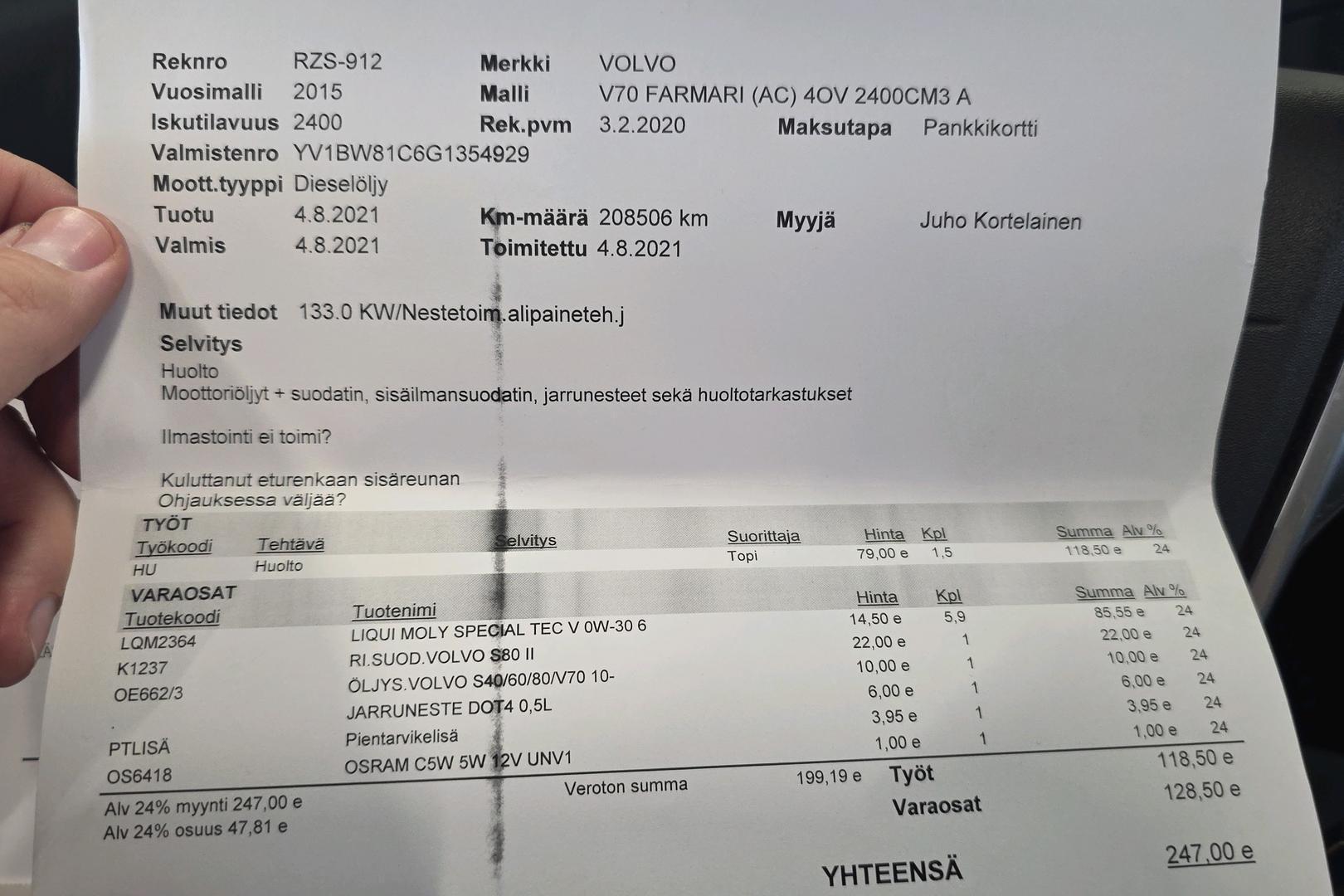 VOLVO V70 2015