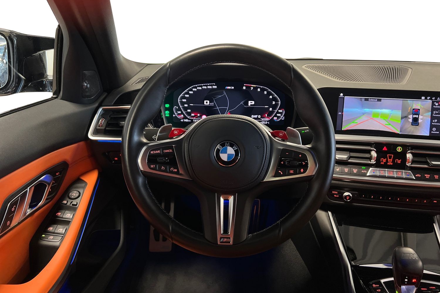 BMW M3 G80 Sedan Competition // M Drive Prof / Merino / Laservalot / H&K / Muistipenkit / 360 kamera