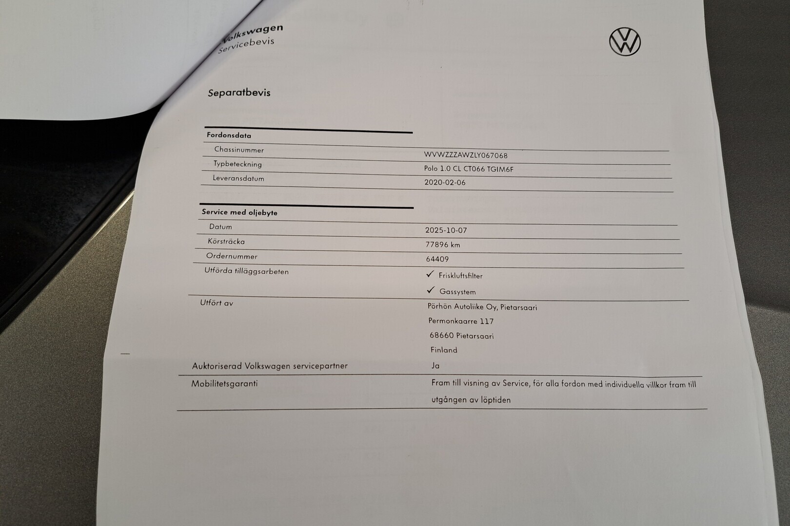 VOLKSWAGEN Polo 2020