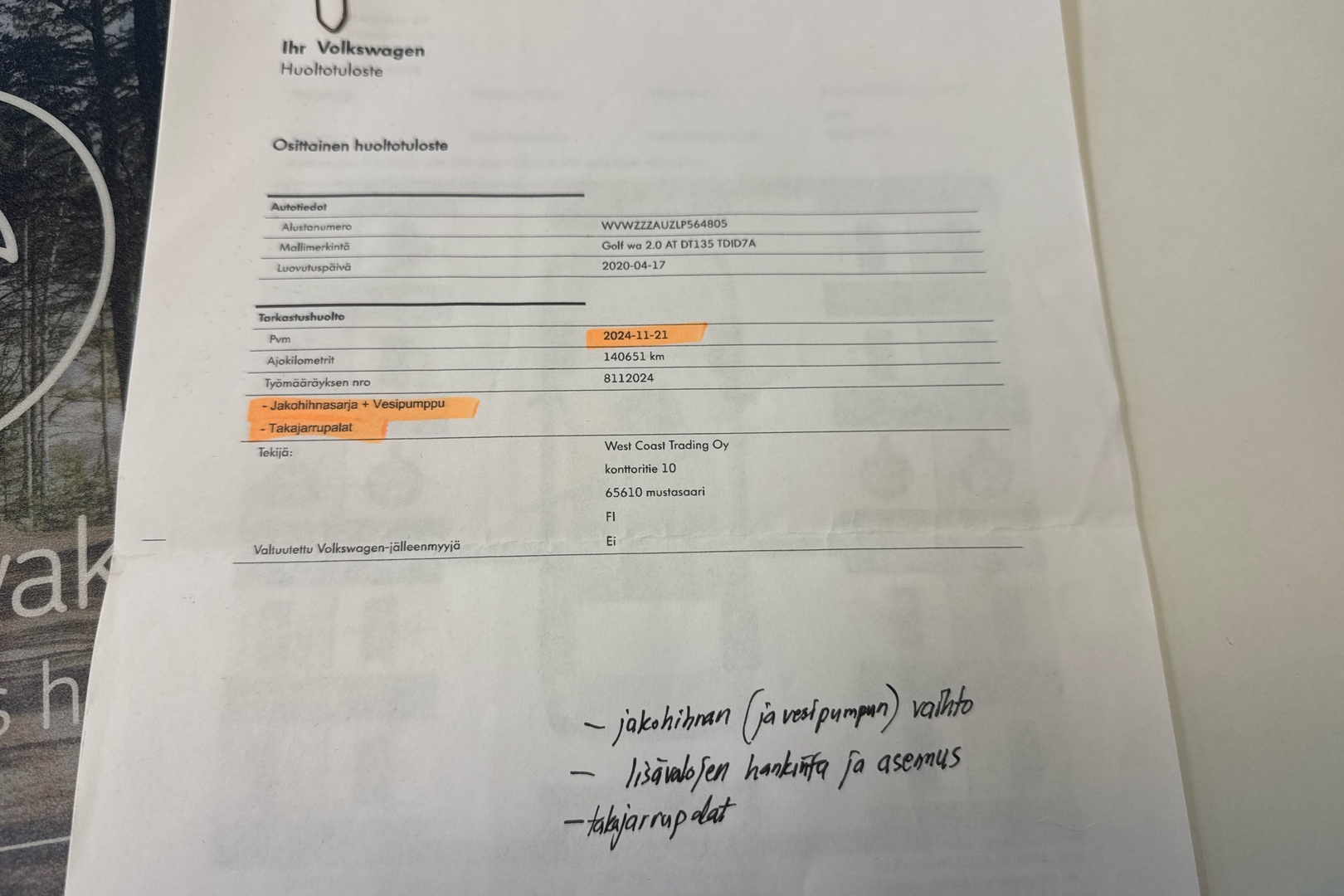 VOLKSWAGEN Golf 2020