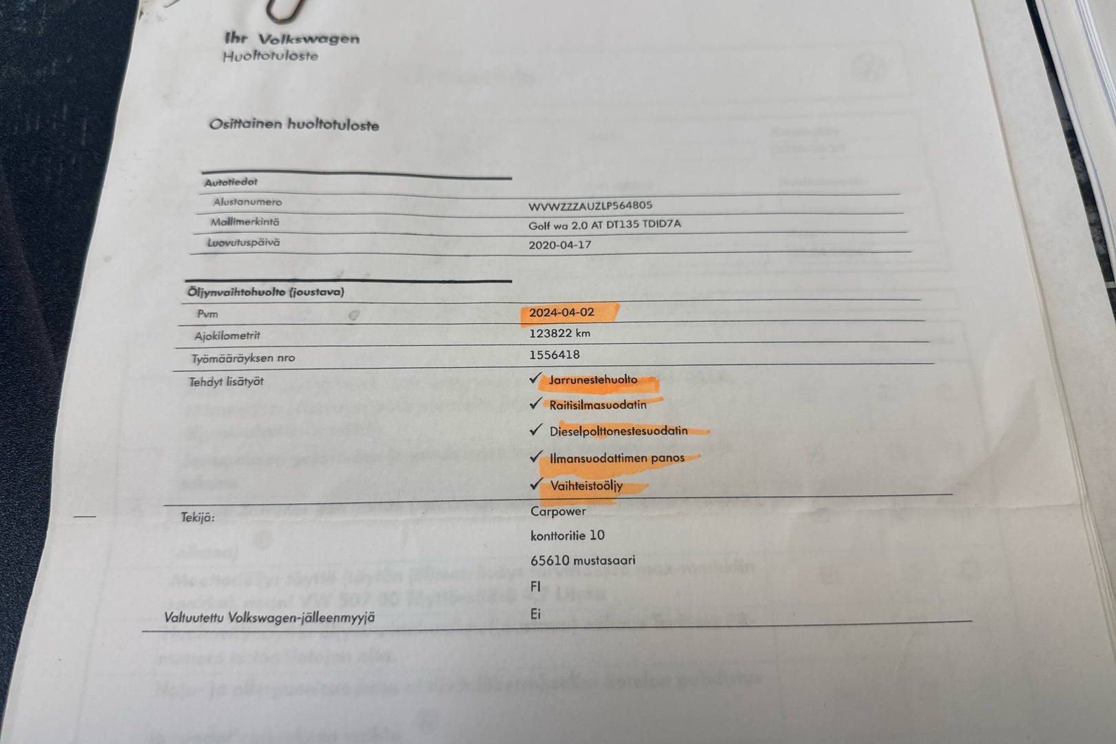 VOLKSWAGEN Golf 2020