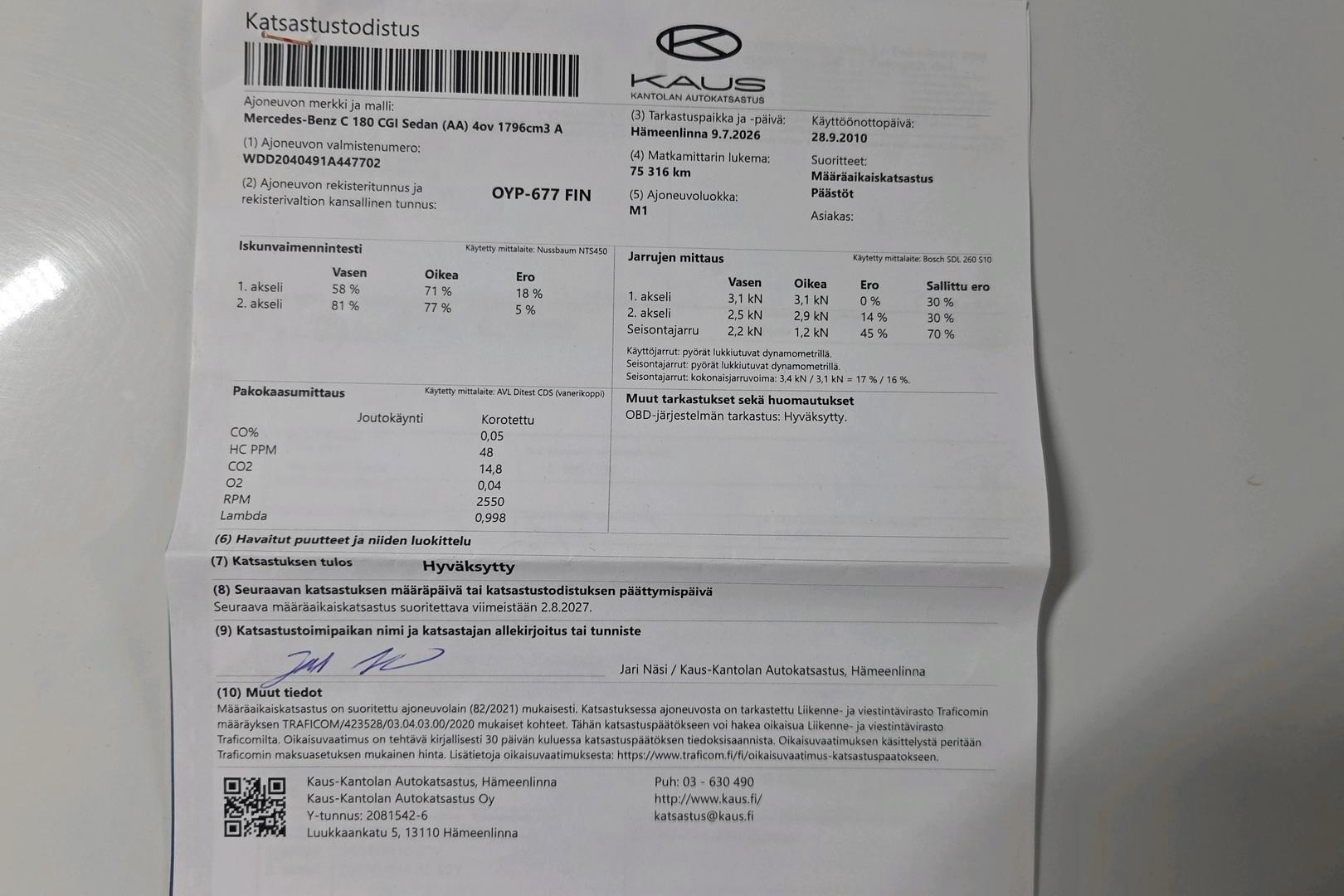 MERCEDES-BENZ C 2010