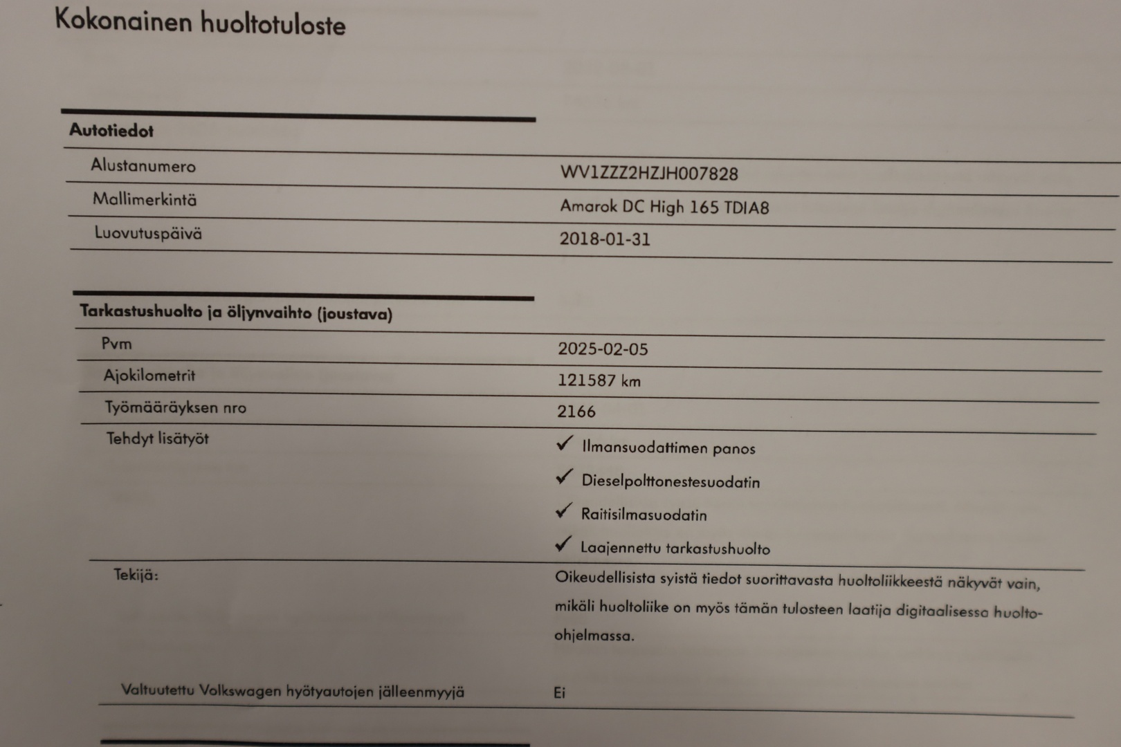 VOLKSWAGEN Amarok 2018