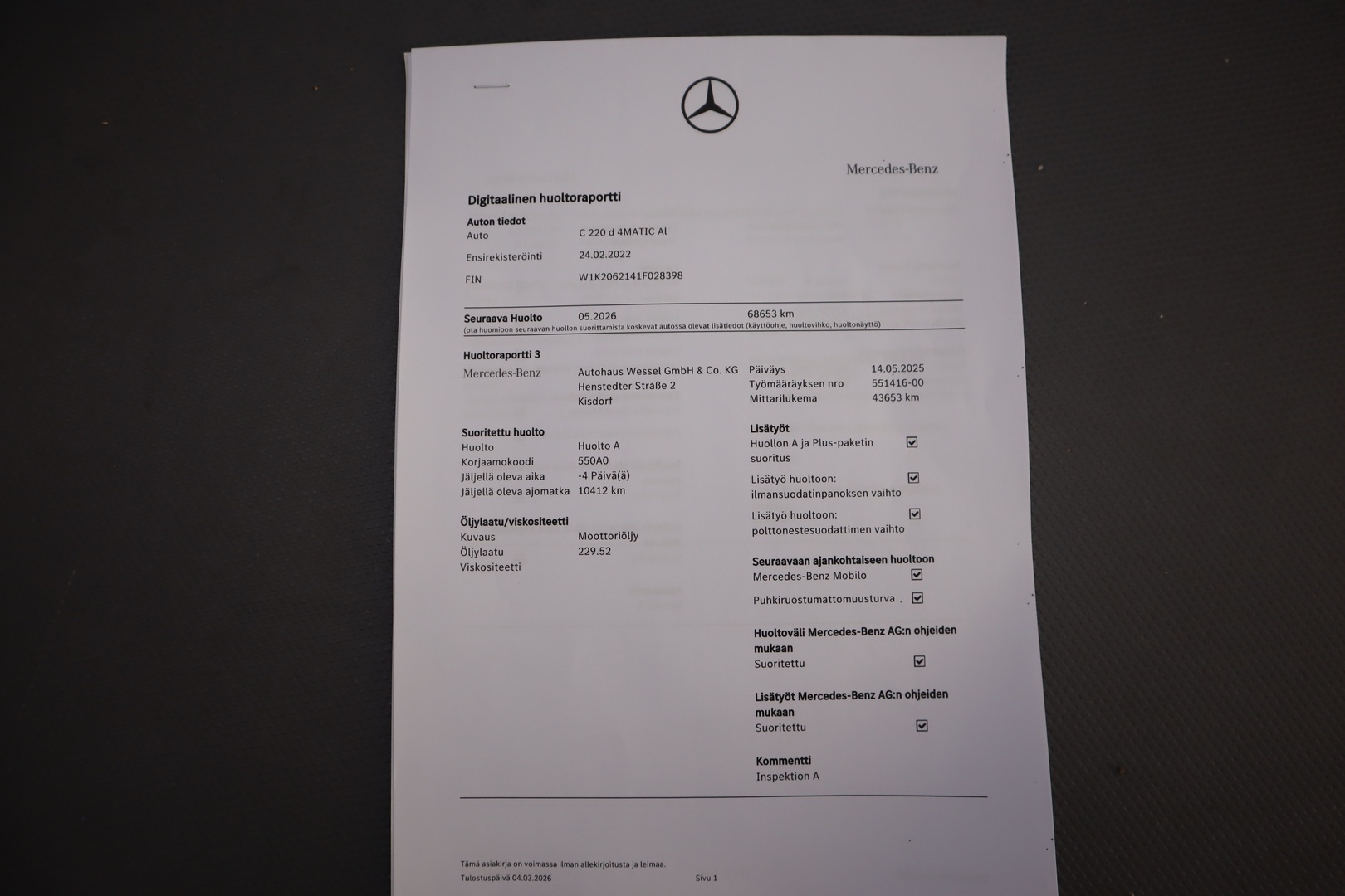 MERCEDES-BENZ C 2022