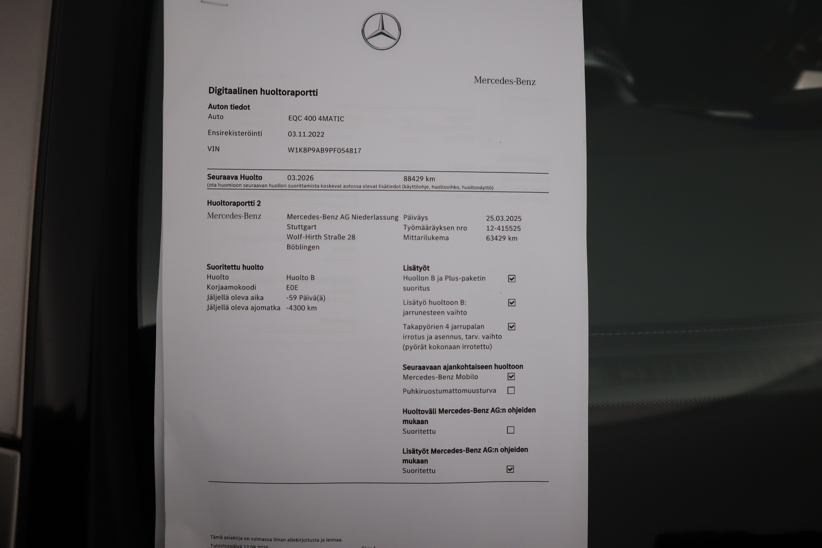 MERCEDES-BENZ EQC 2023