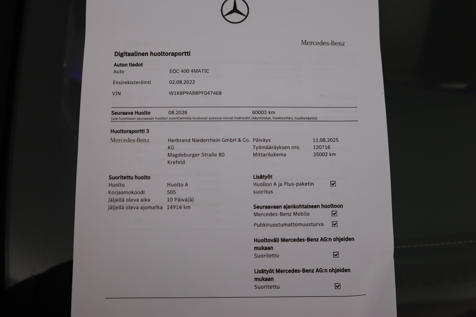 MERCEDES-BENZ EQC 2023