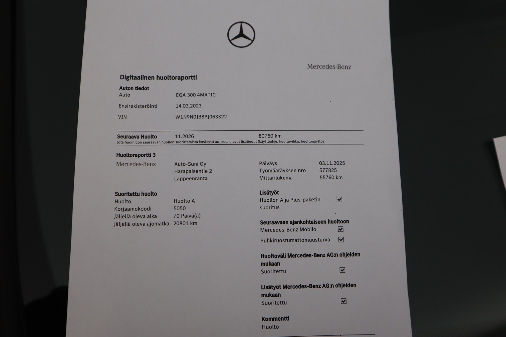 MERCEDES-BENZ EQA 2023