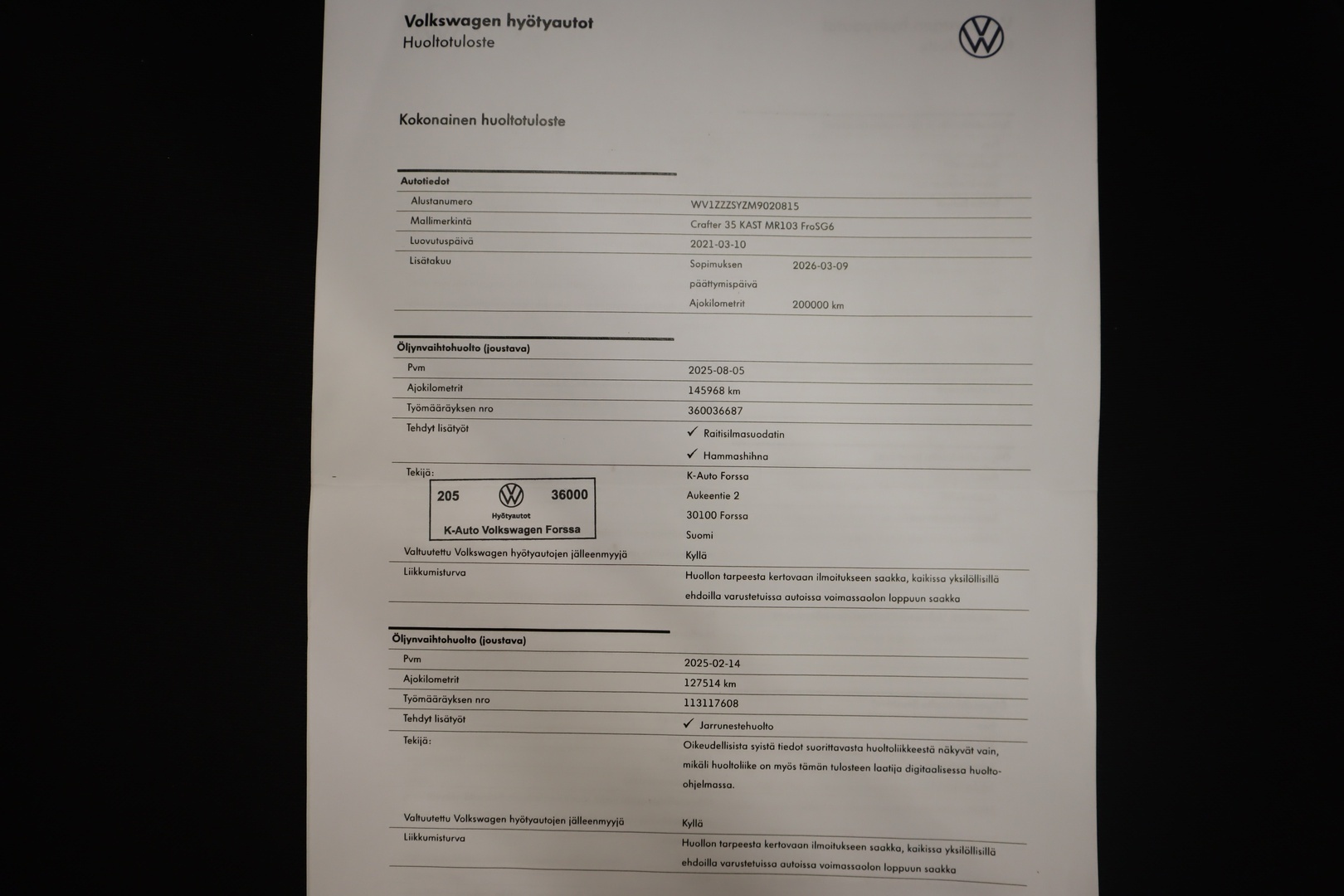 VOLKSWAGEN Crafter 2021