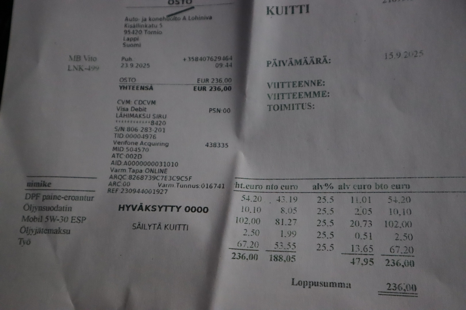 MERCEDES-BENZ Vito 2016