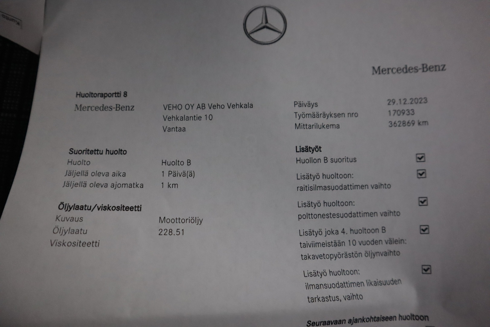 MERCEDES-BENZ Vito 2016