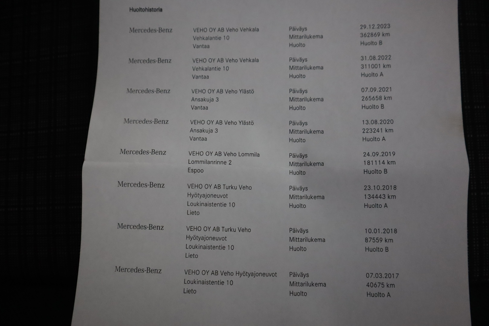 MERCEDES-BENZ Vito 2016