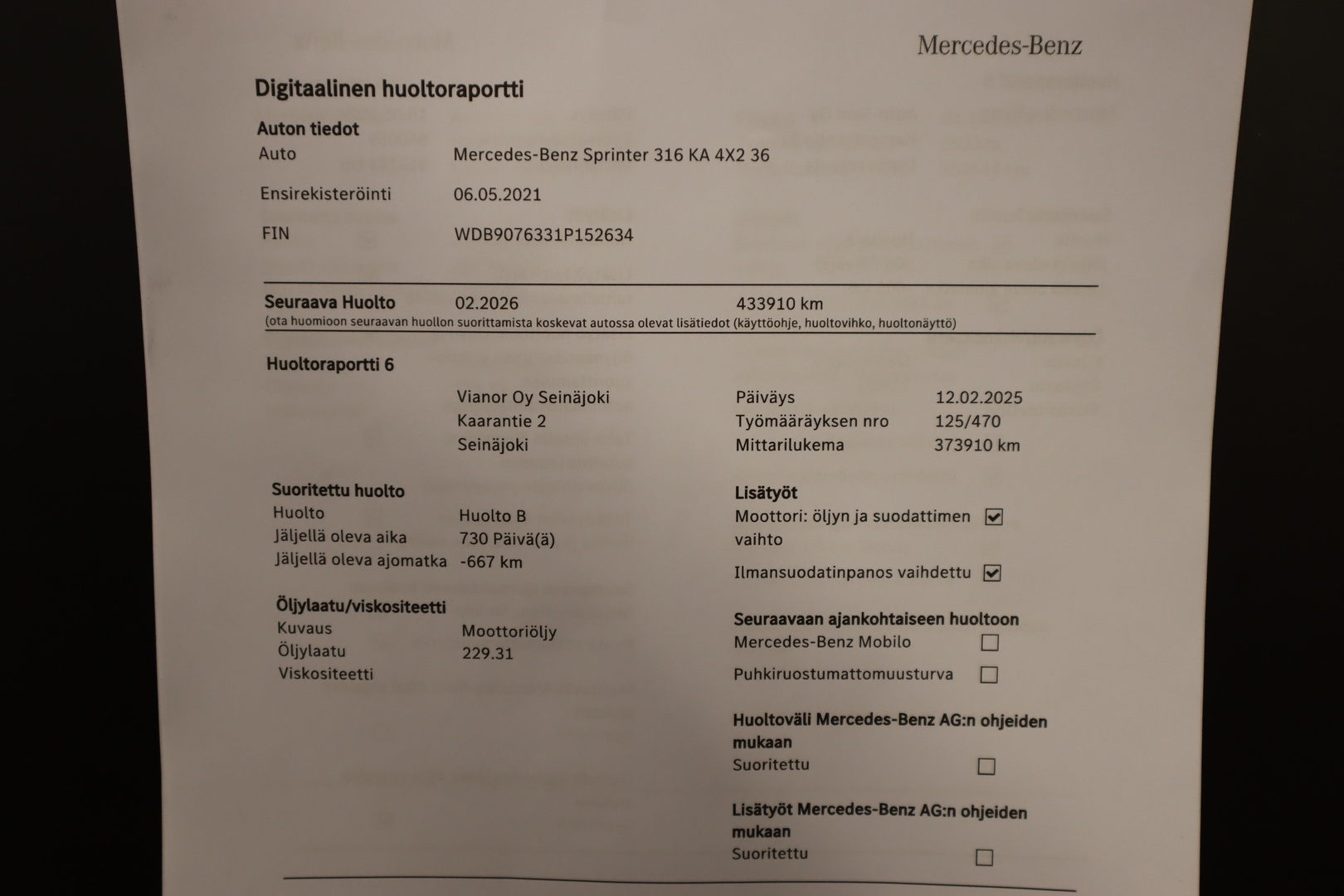 MERCEDES-BENZ Sprinter 2021