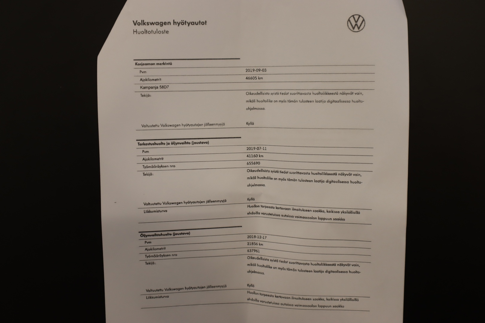 VOLKSWAGEN Caravelle 2018