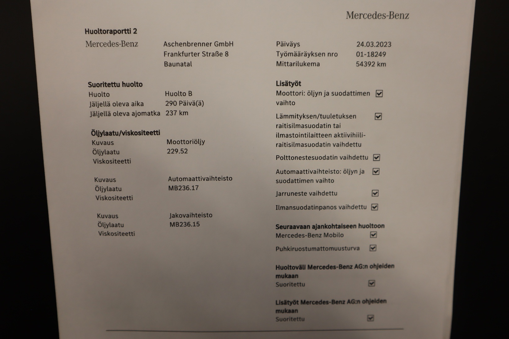 MERCEDES-BENZ V 2020