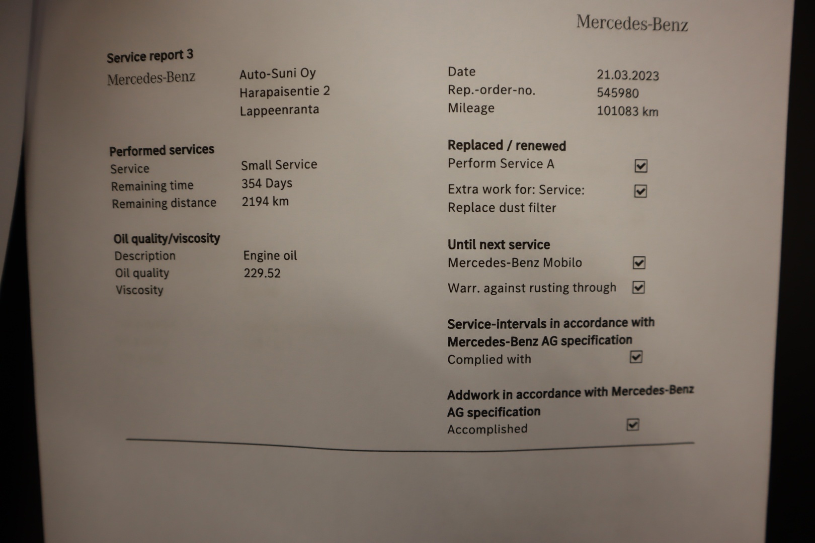 MERCEDES-BENZ Vito 2018