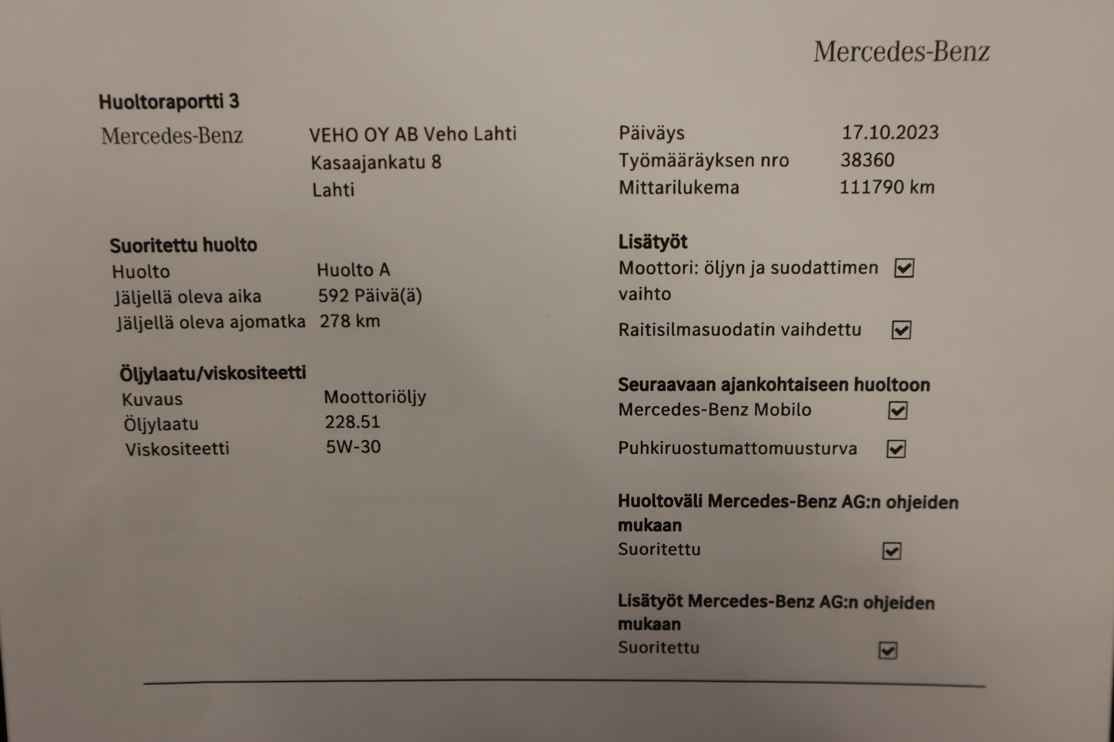 MERCEDES-BENZ Vito 2021