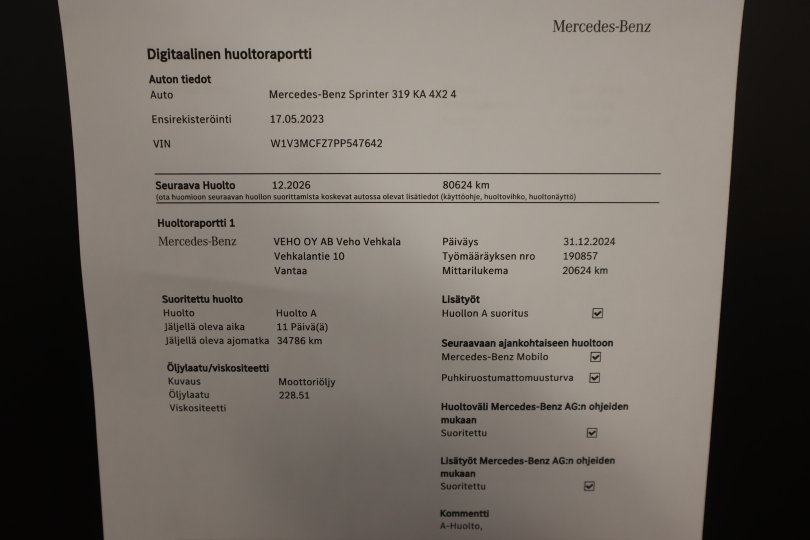 MERCEDES-BENZ Sprinter 2023