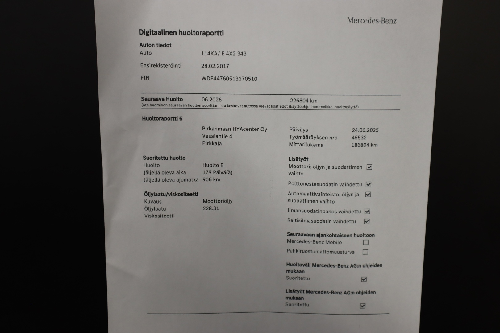 MERCEDES-BENZ Vito 2017