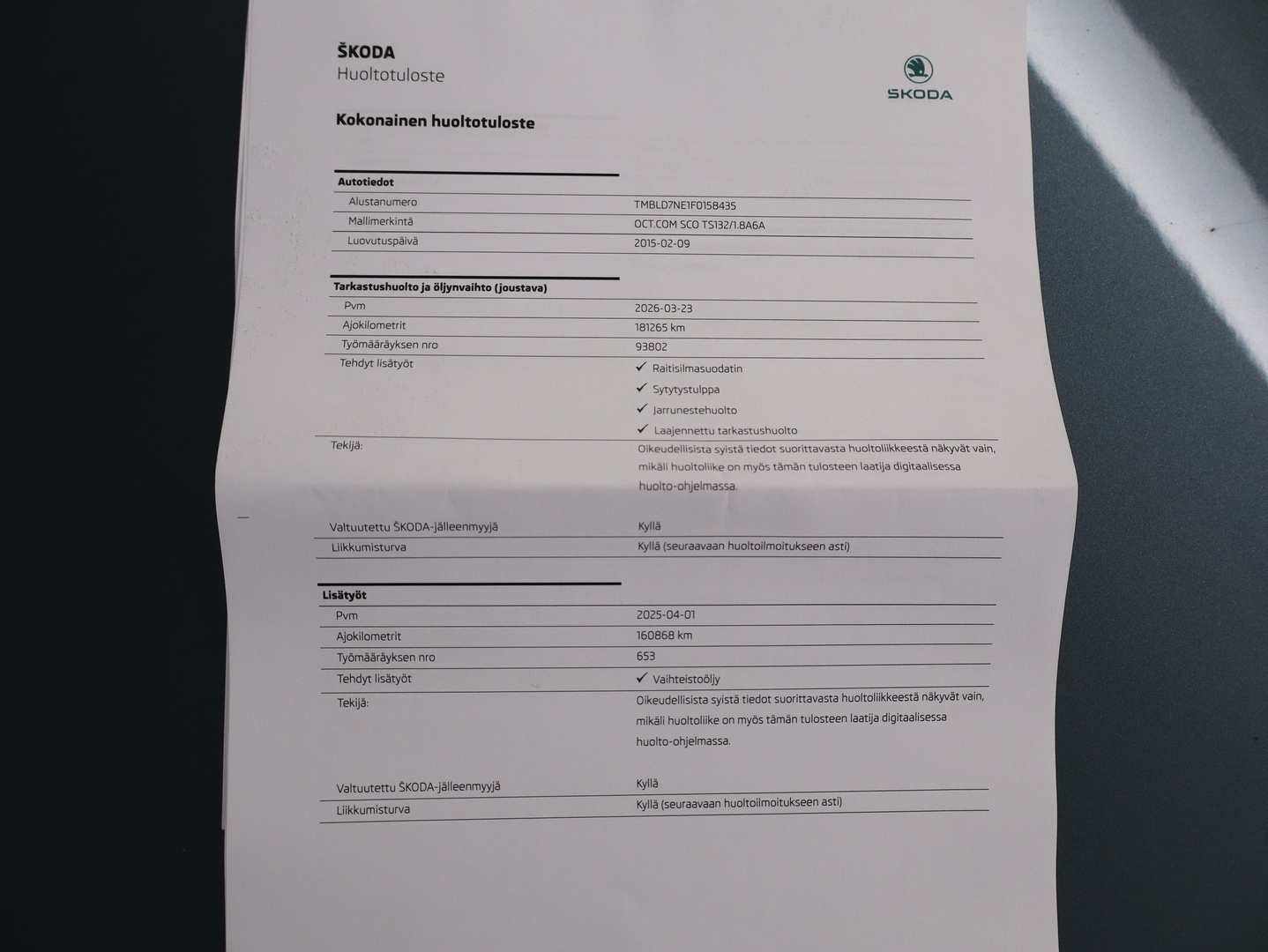 SKODA Octavia 2015