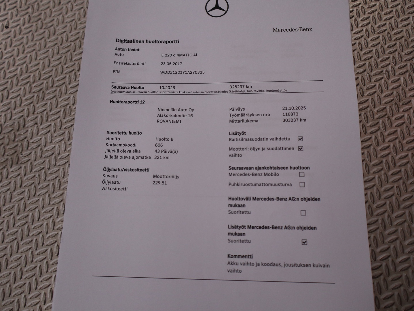 MERCEDES-BENZ E 2017