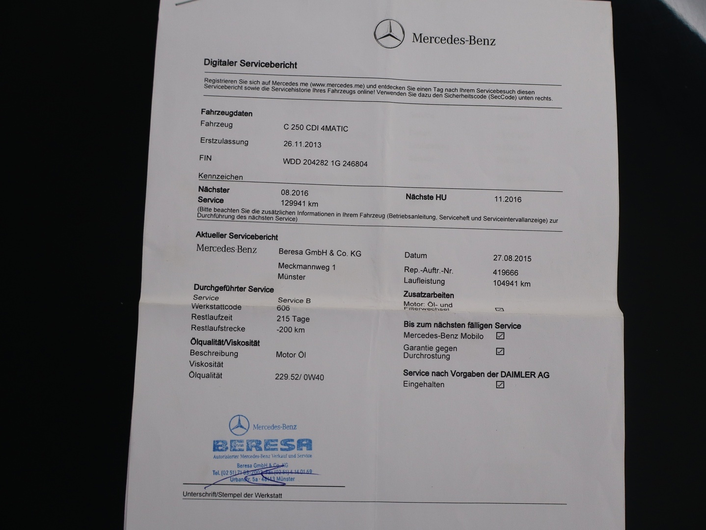MERCEDES-BENZ C 2013