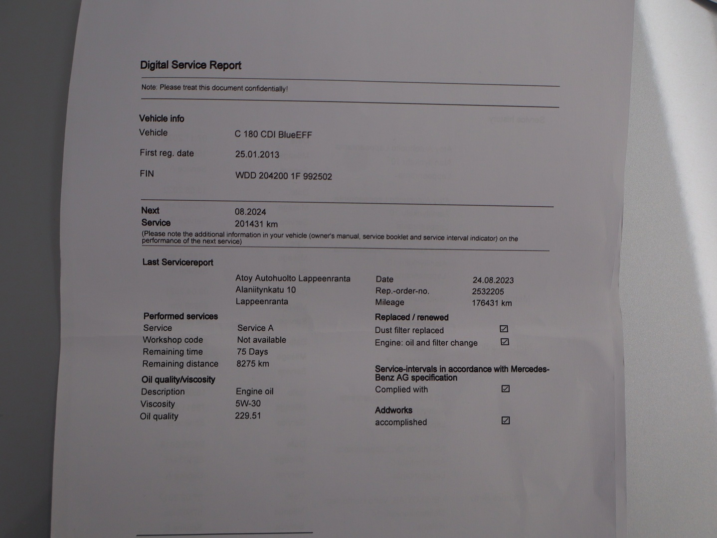 MERCEDES-BENZ C 2013