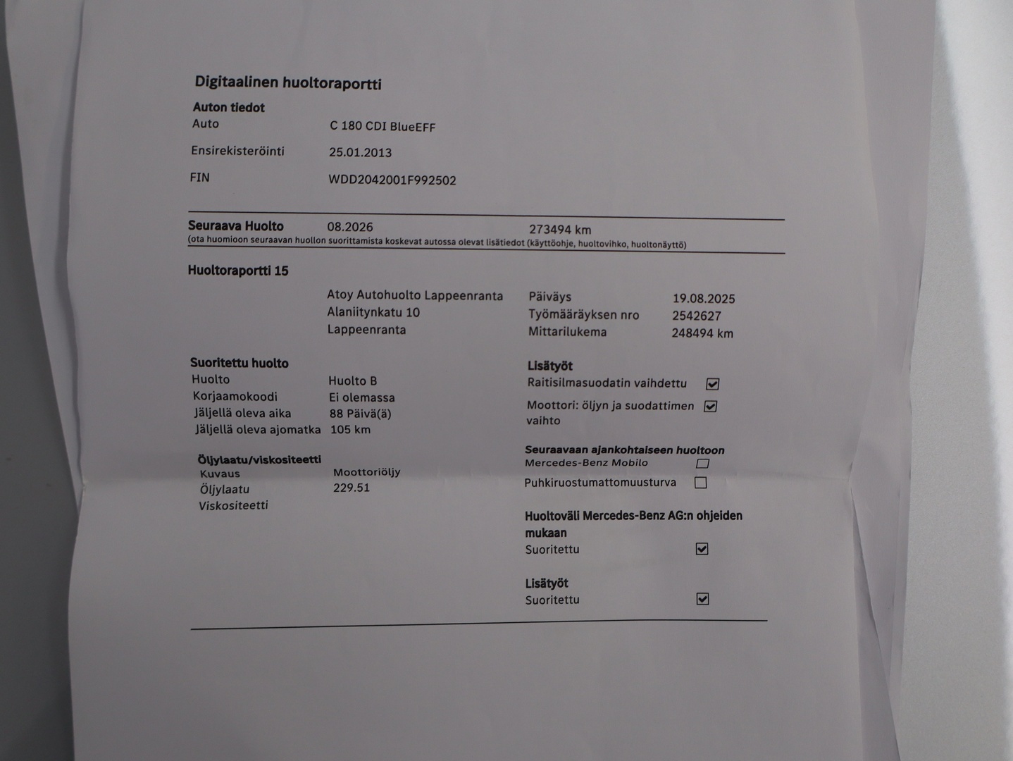 MERCEDES-BENZ C 2013