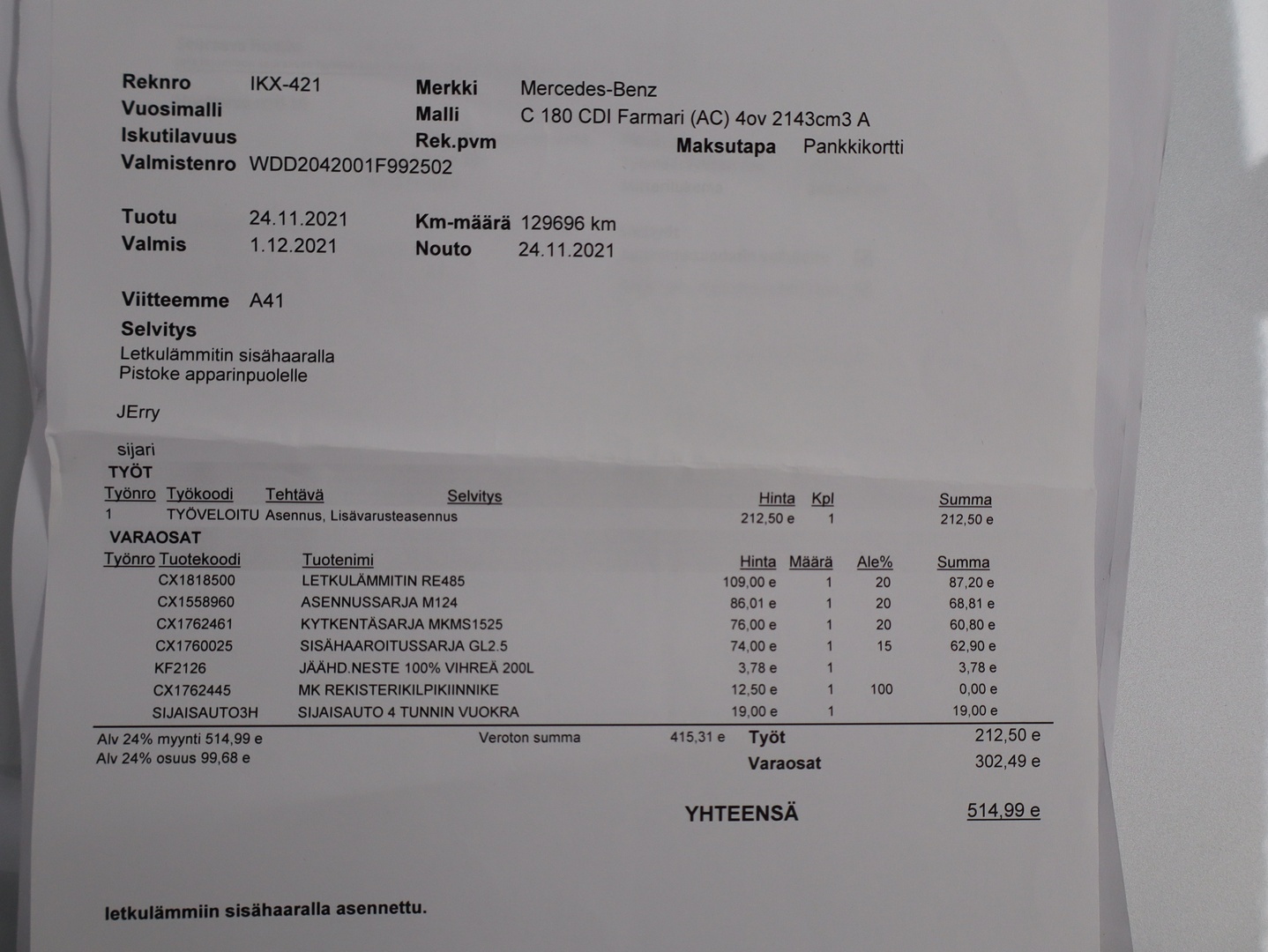 MERCEDES-BENZ C 2013