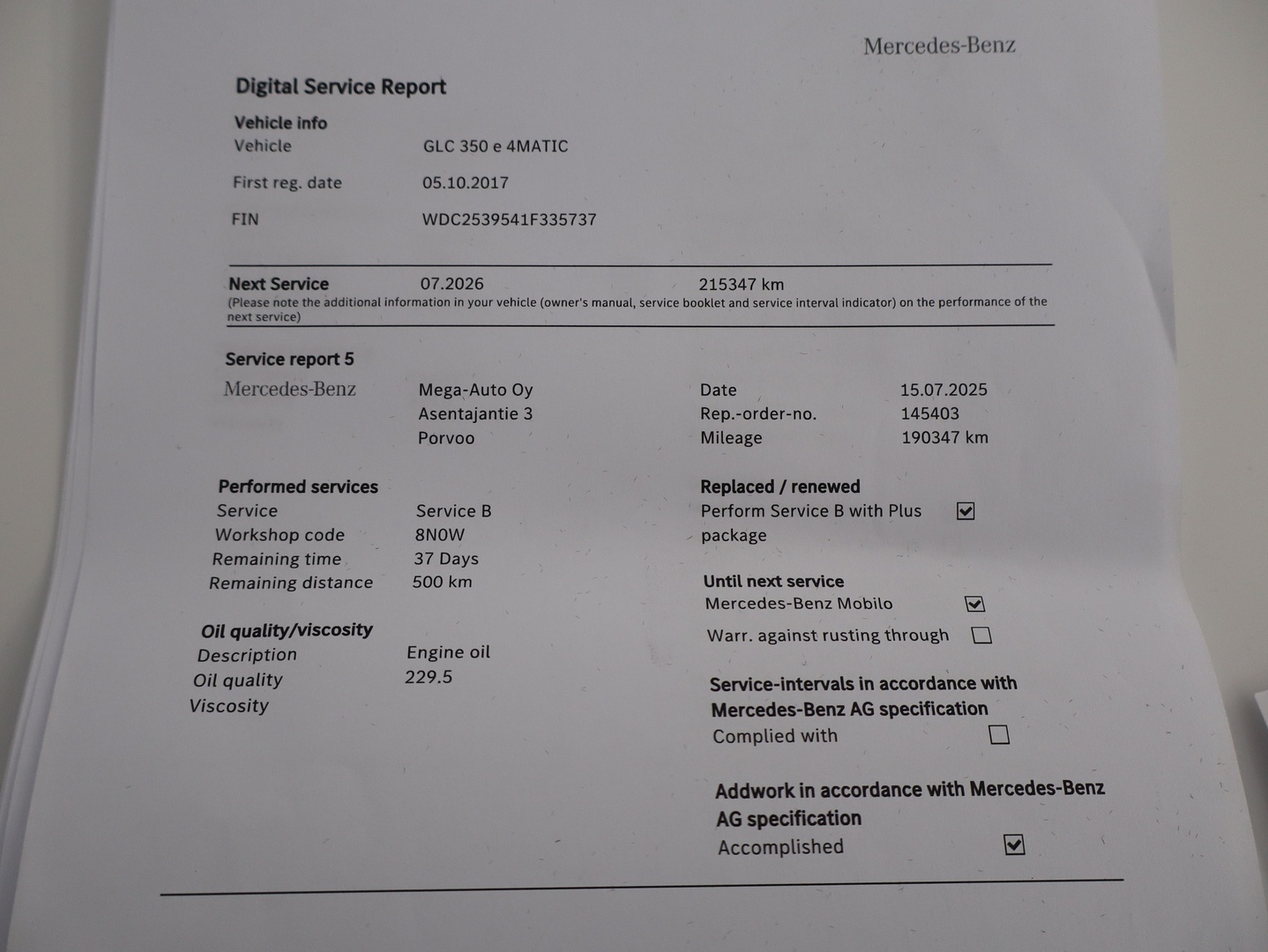 MERCEDES-BENZ GLC 2017