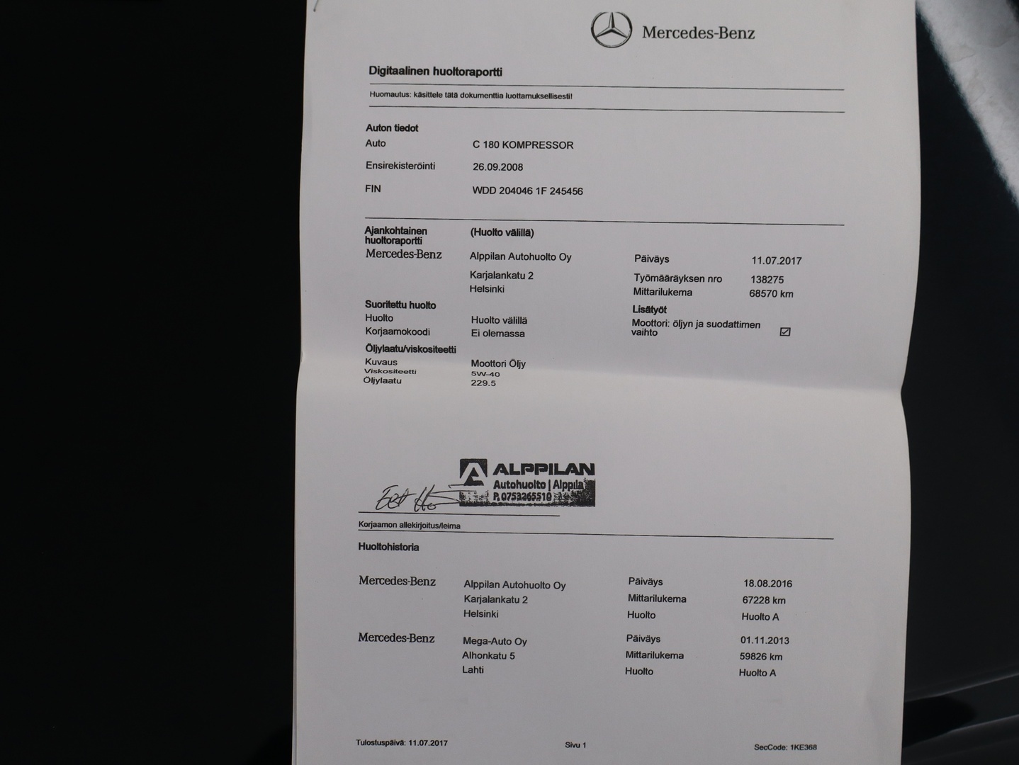 MERCEDES-BENZ C 2008