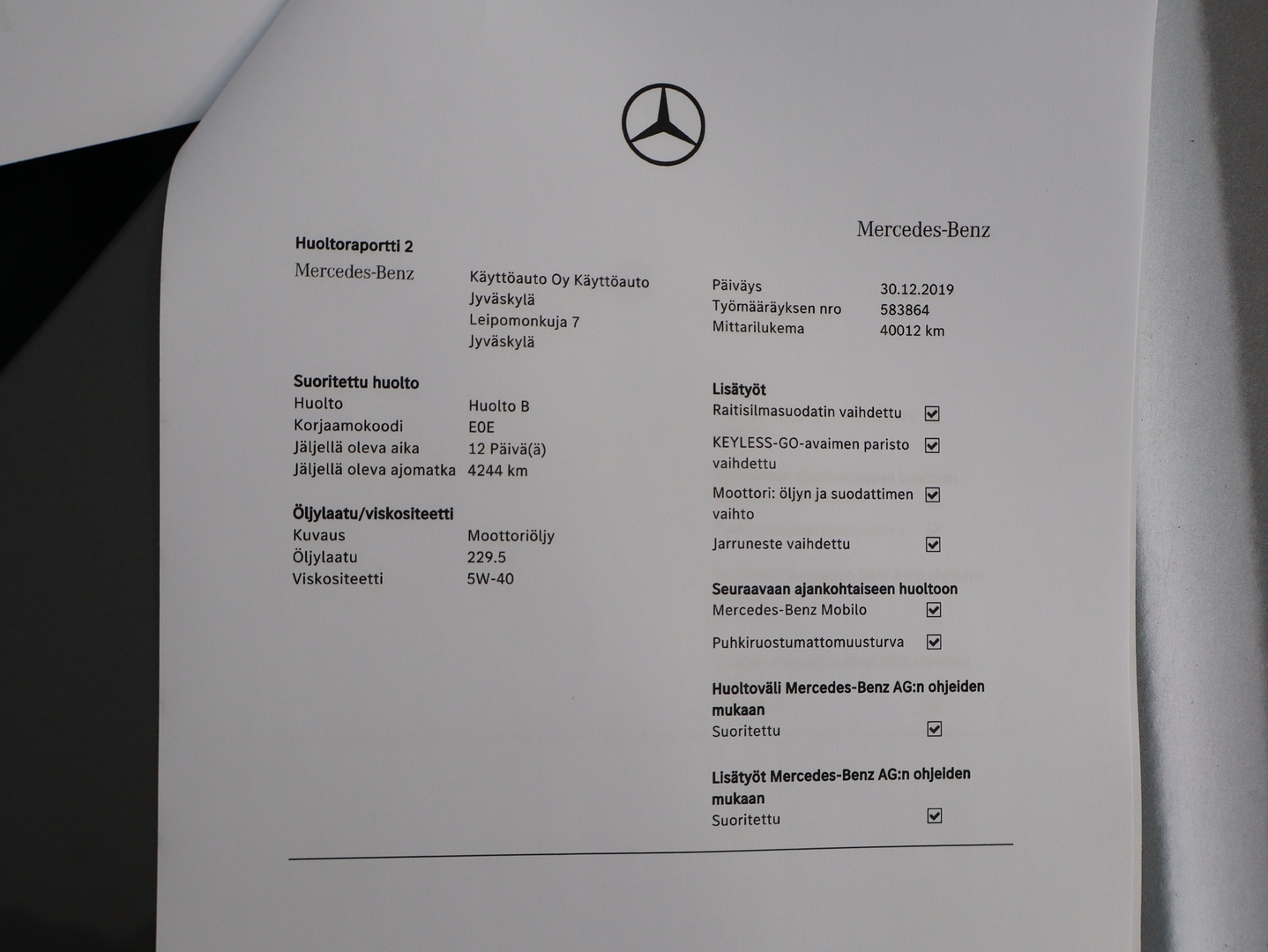 MERCEDES-BENZ B 2018