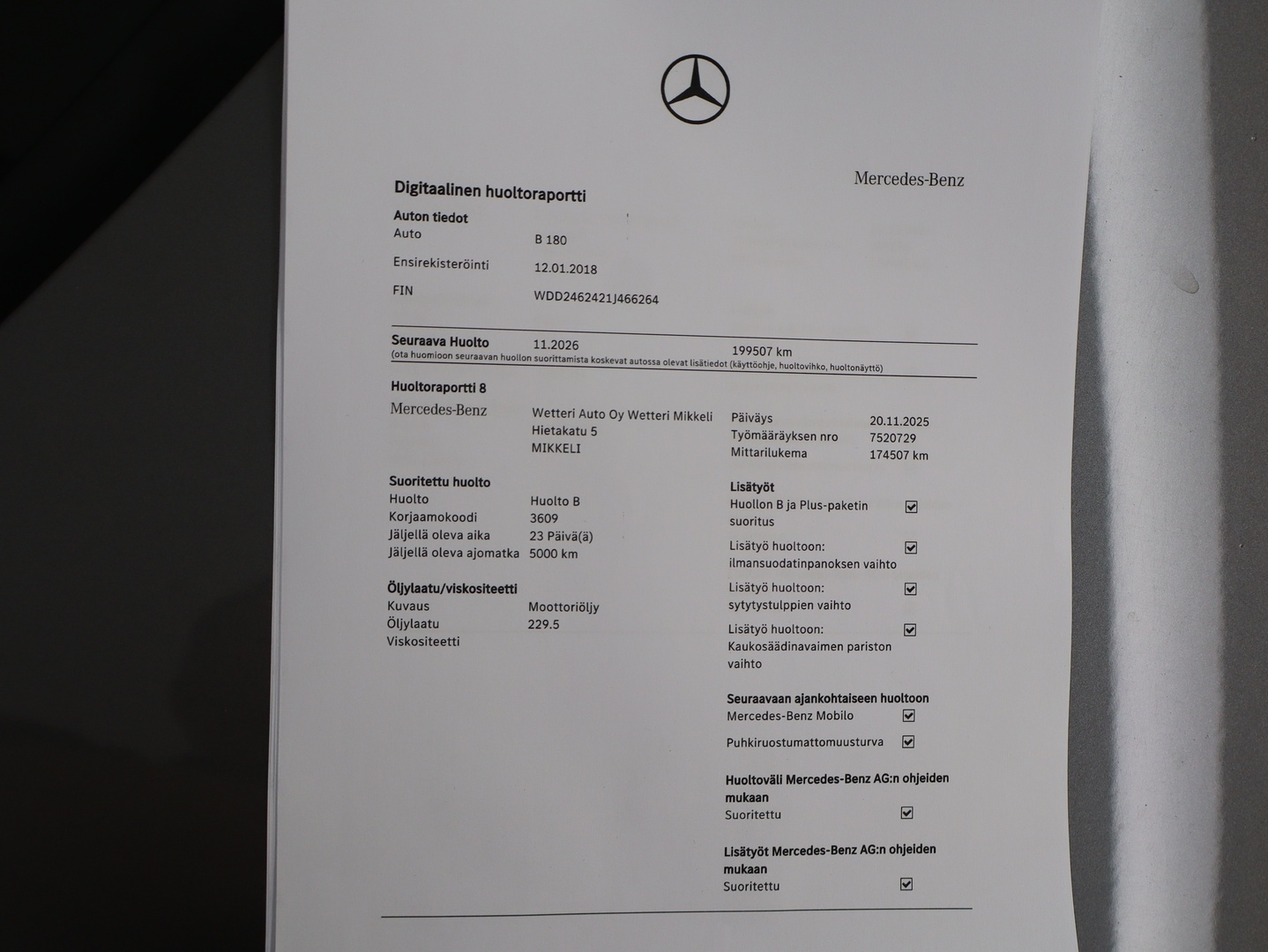 MERCEDES-BENZ B 2018