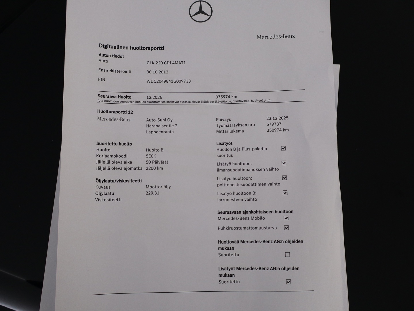 MERCEDES-BENZ GLK 2012