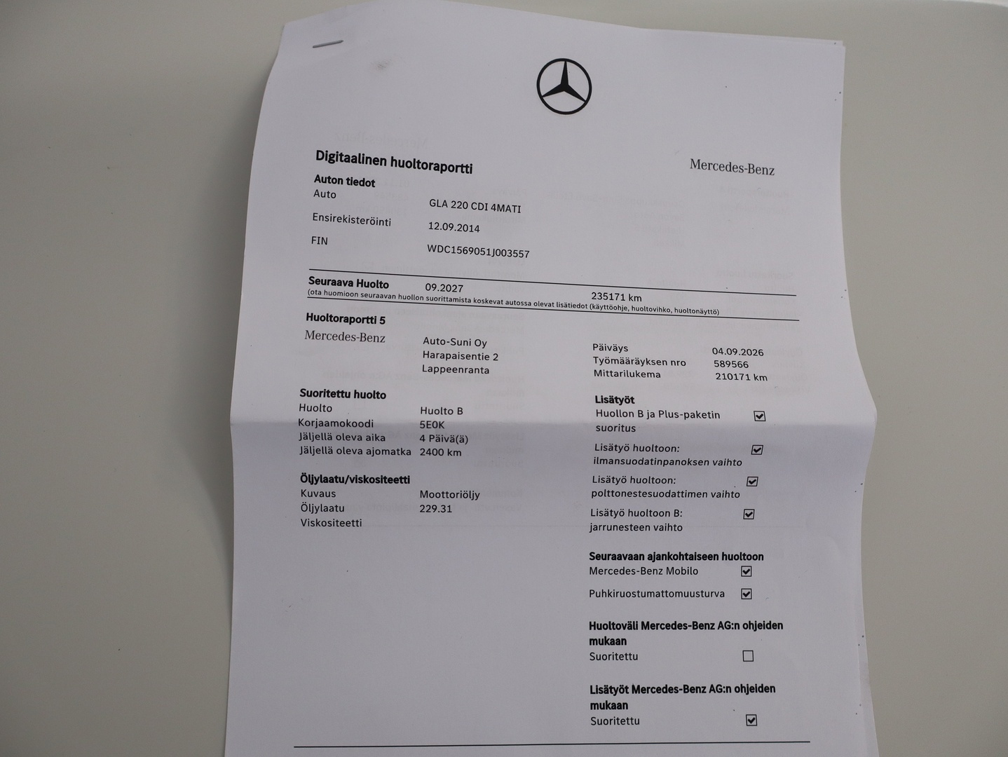 MERCEDES-BENZ GLA 2014