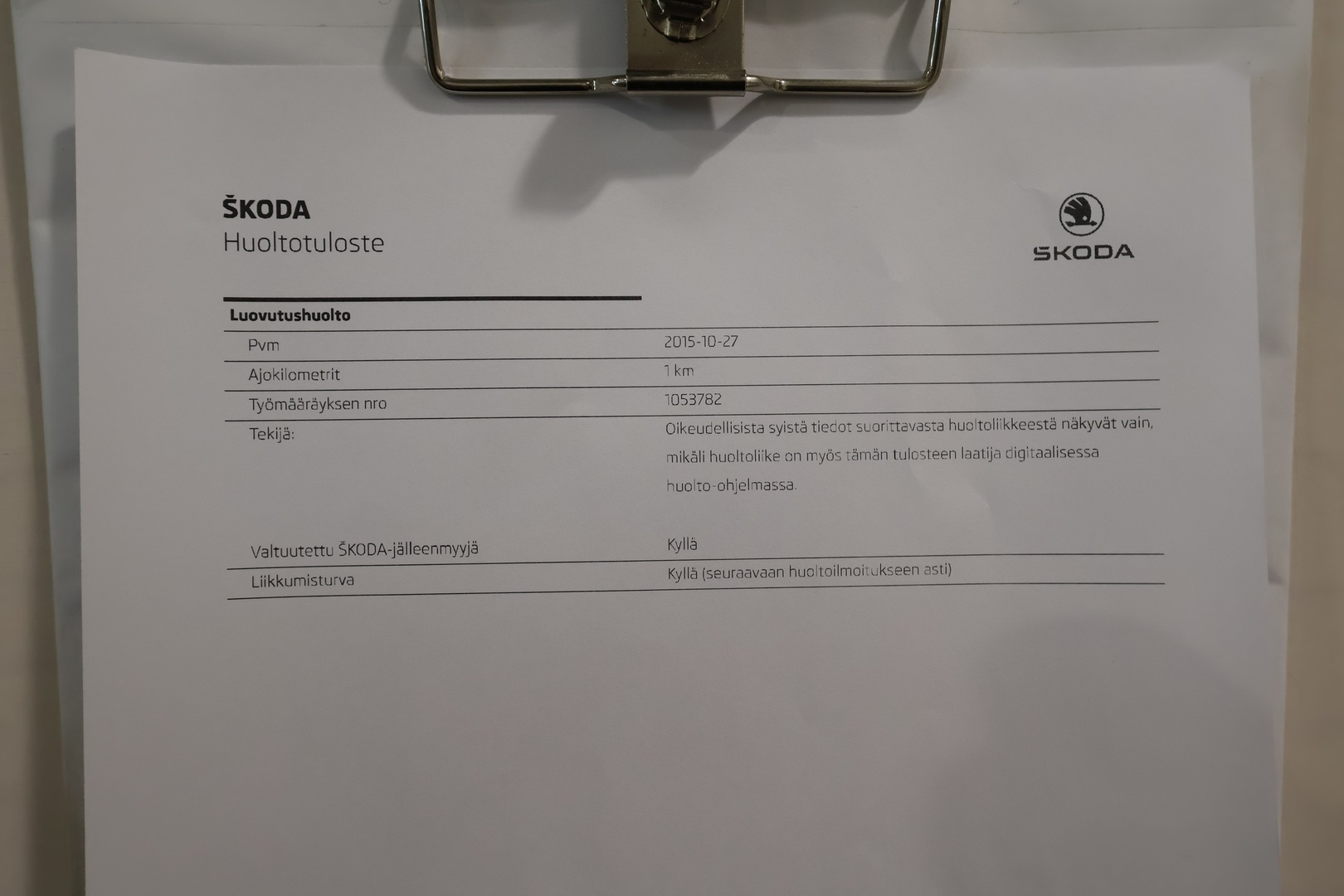 SKODA Octavia 2015