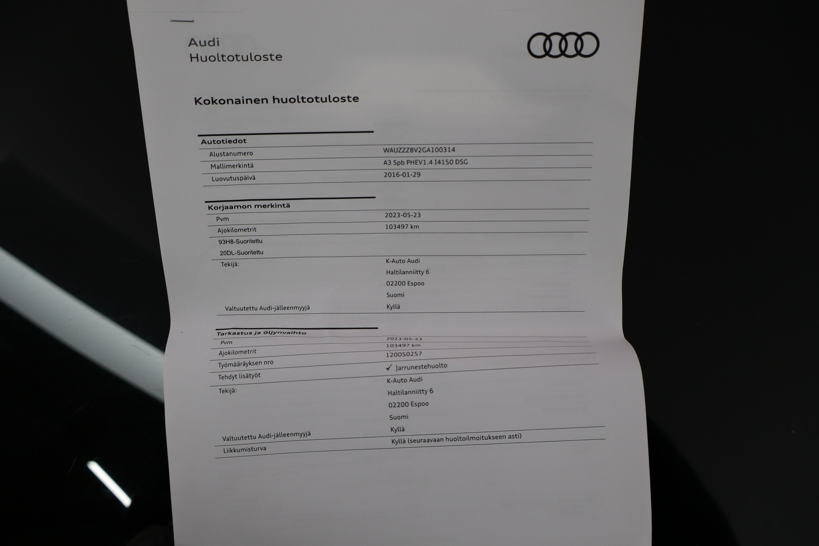AUDI A3 2016