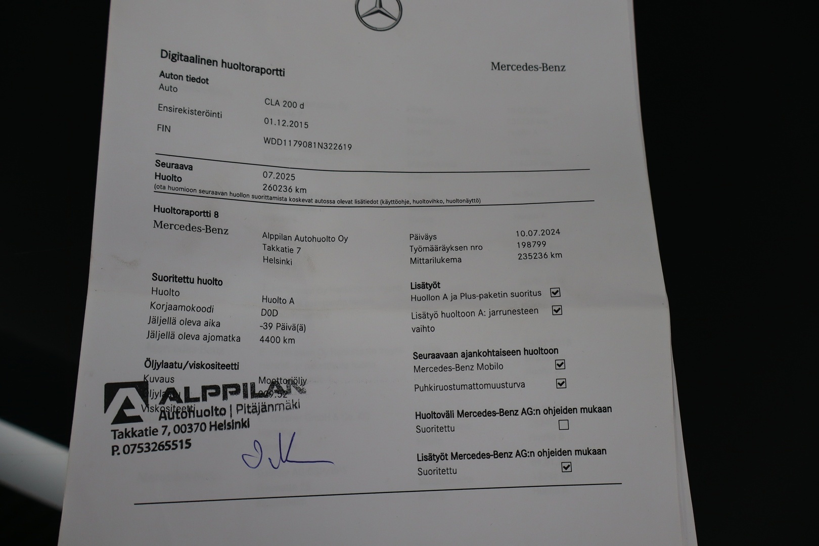 MERCEDES-BENZ CLA 2016