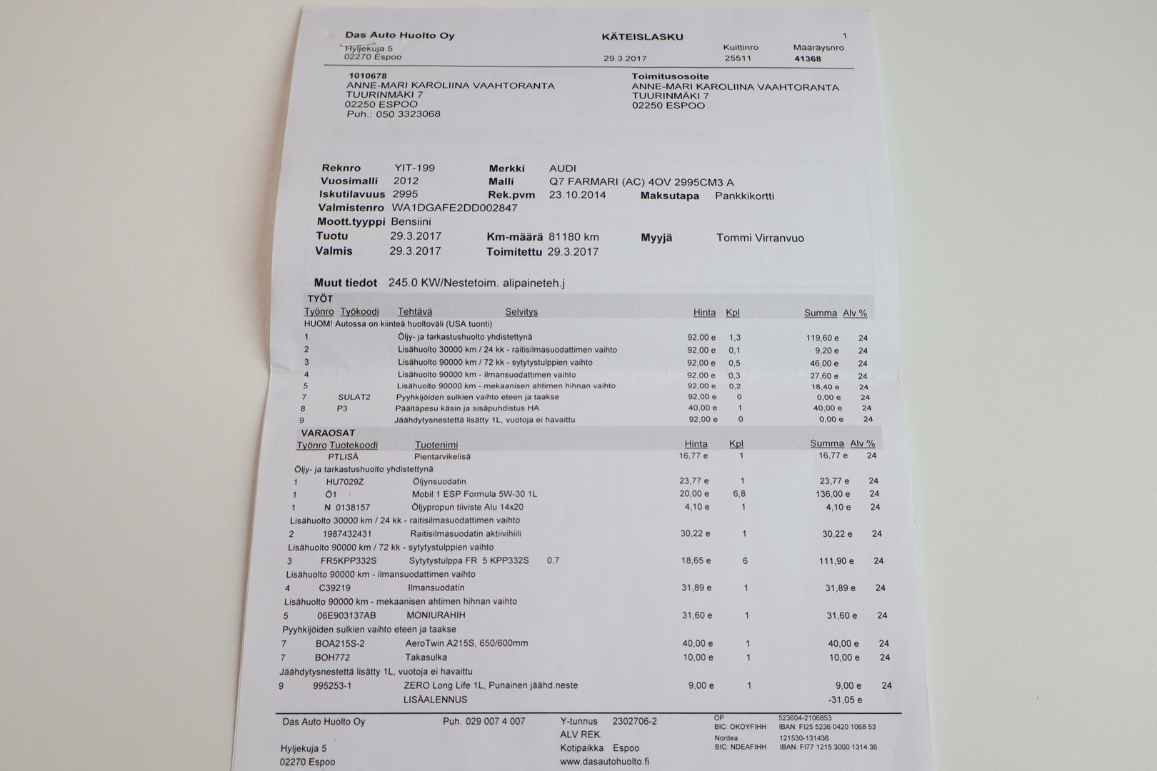 AUDI Q7 2012
