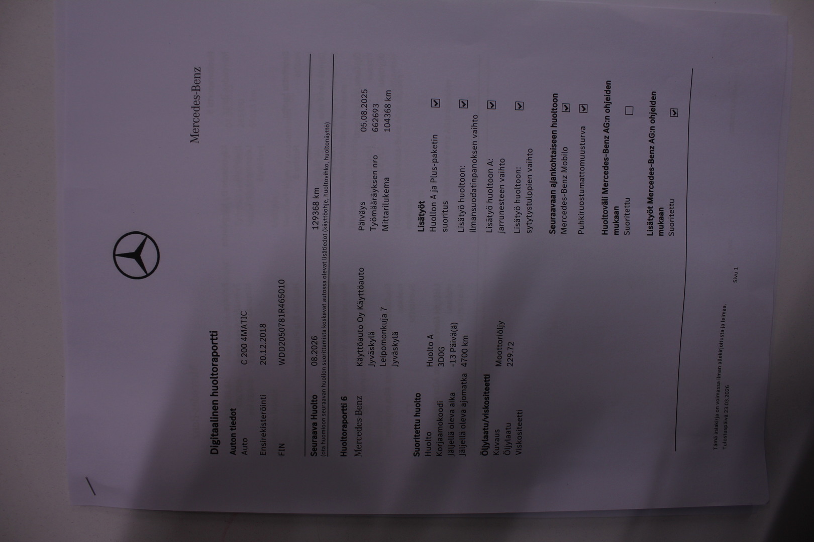 MERCEDES-BENZ C 2018