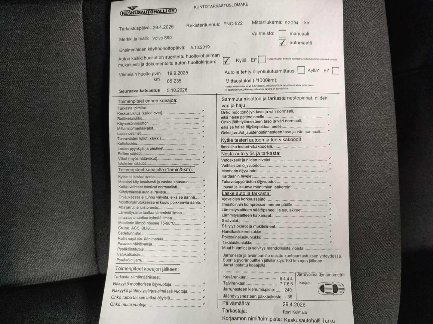 VOLVO S90 2018
