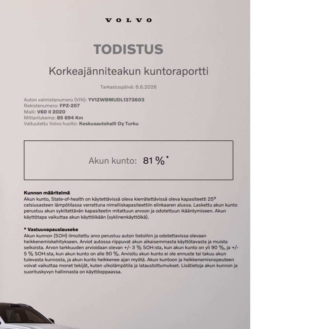 VOLVO V60 2020