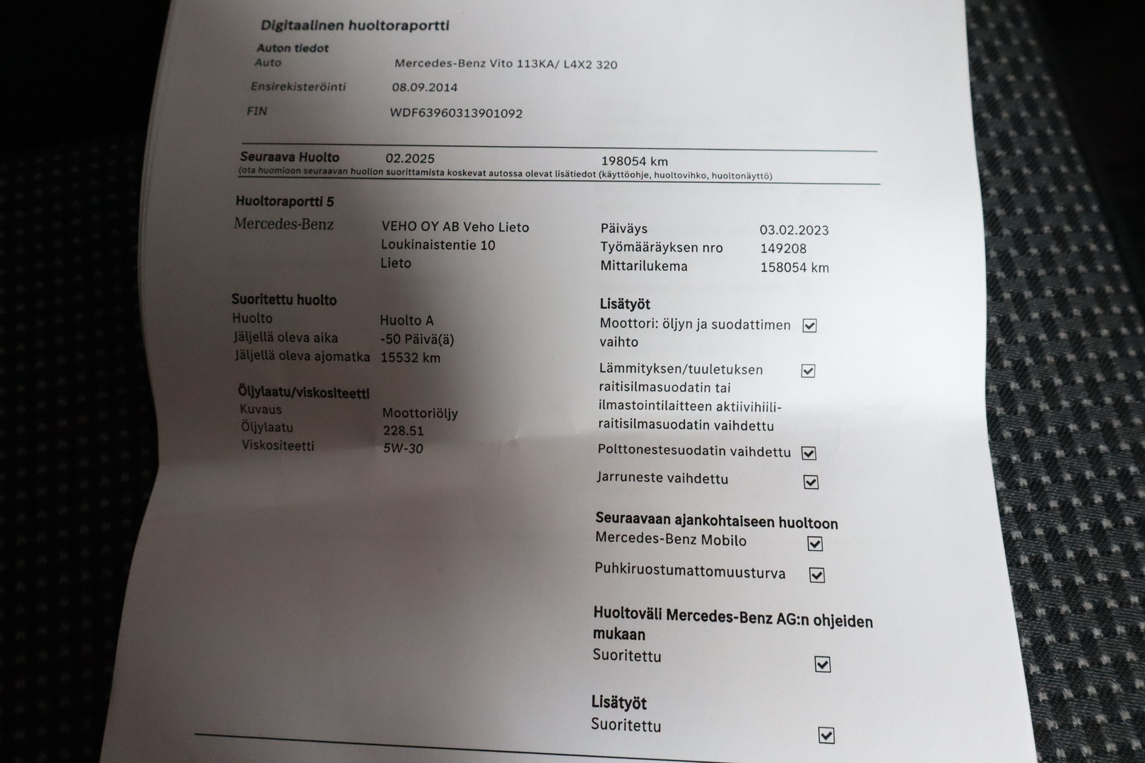 MERCEDES-BENZ Vito 2014