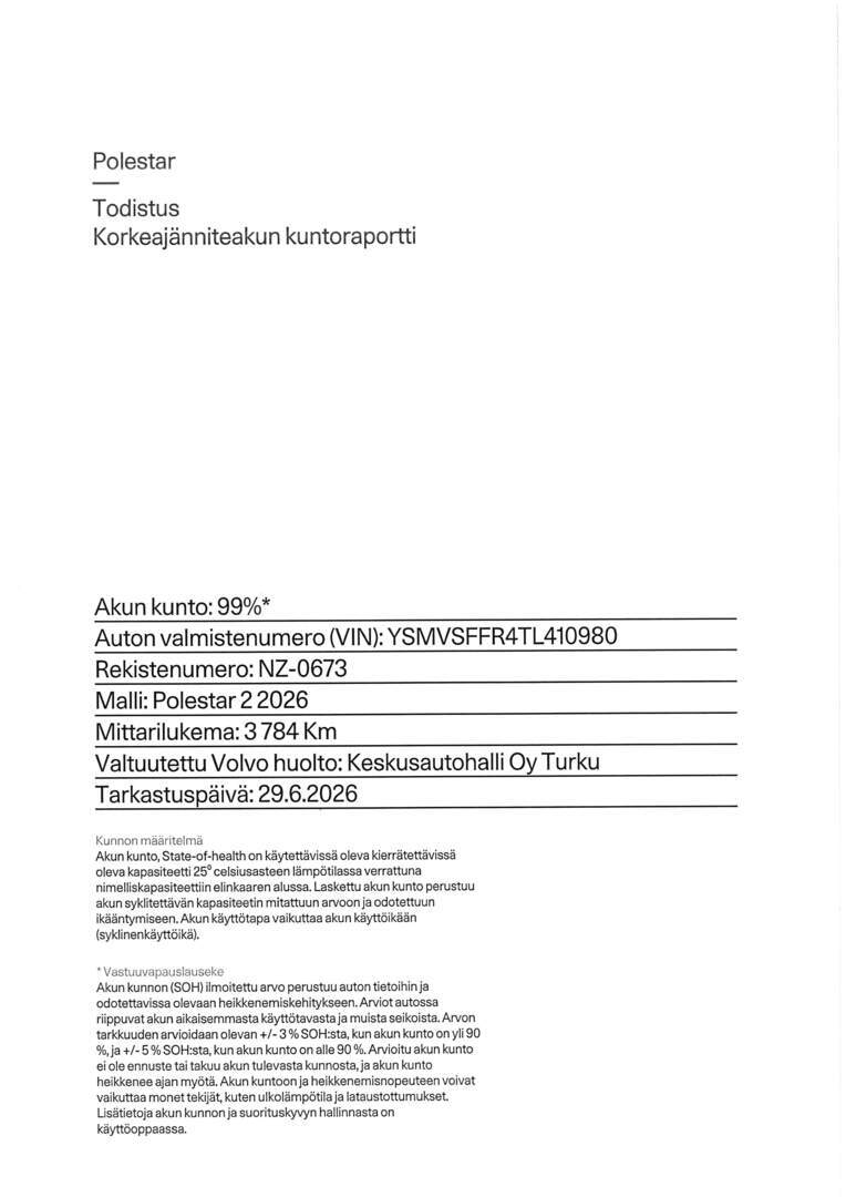 POLESTAR 2 2026