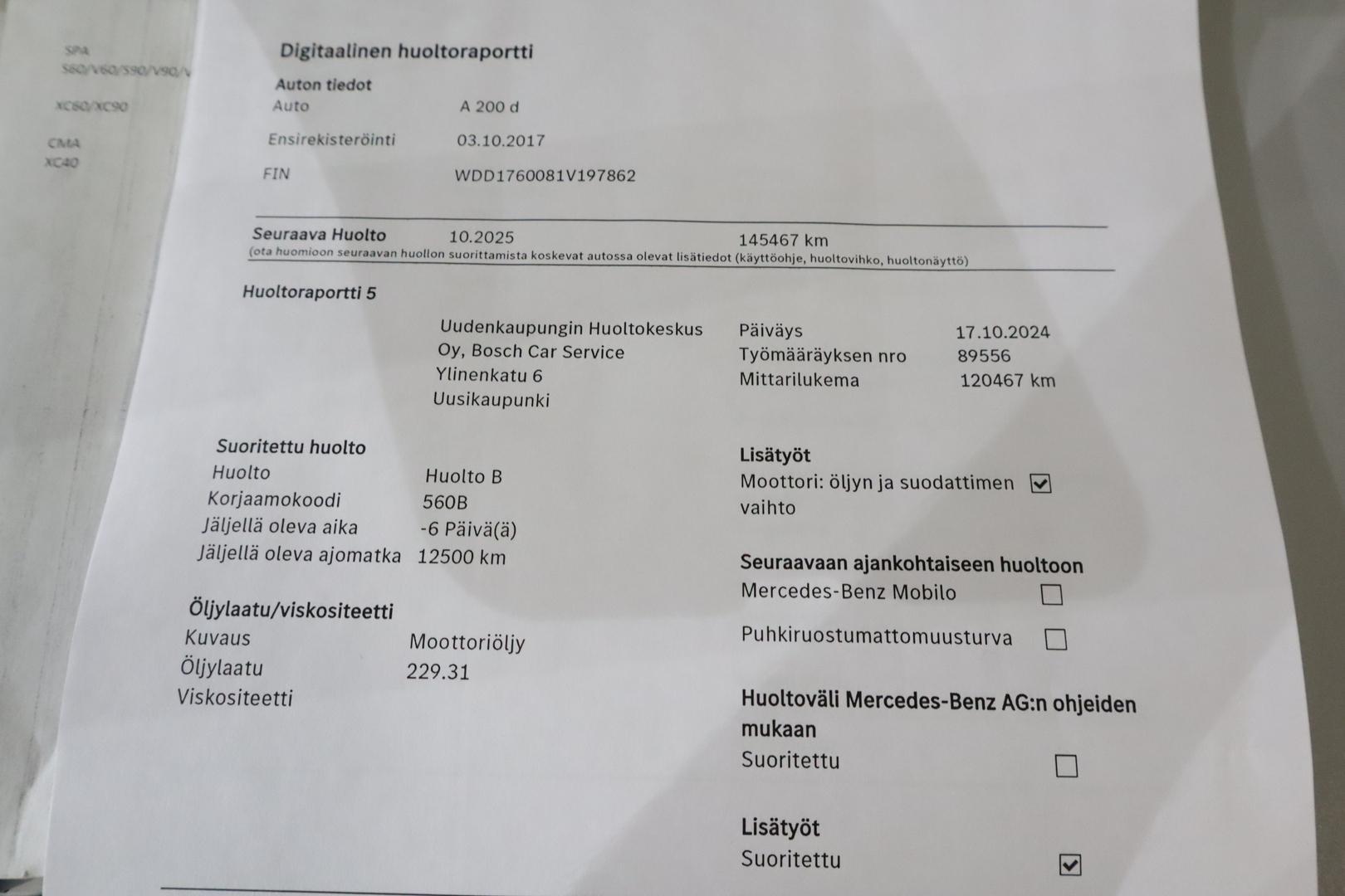 MERCEDES-BENZ A 2017