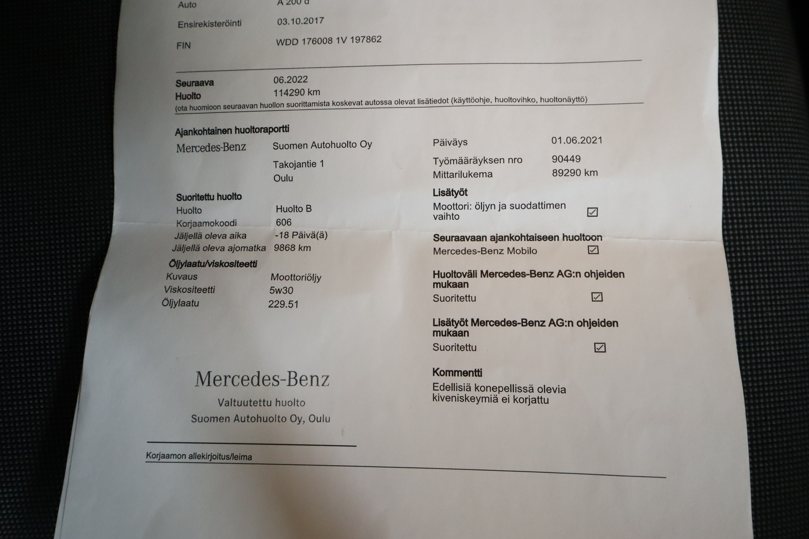 MERCEDES-BENZ A 2017