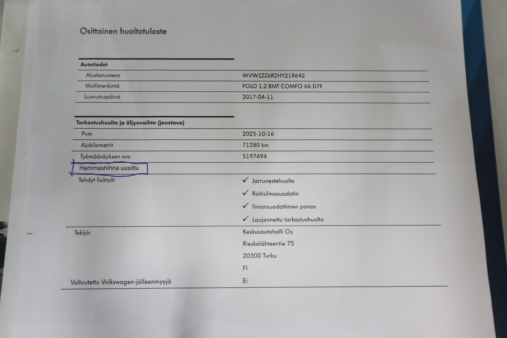 VOLKSWAGEN Polo 2017